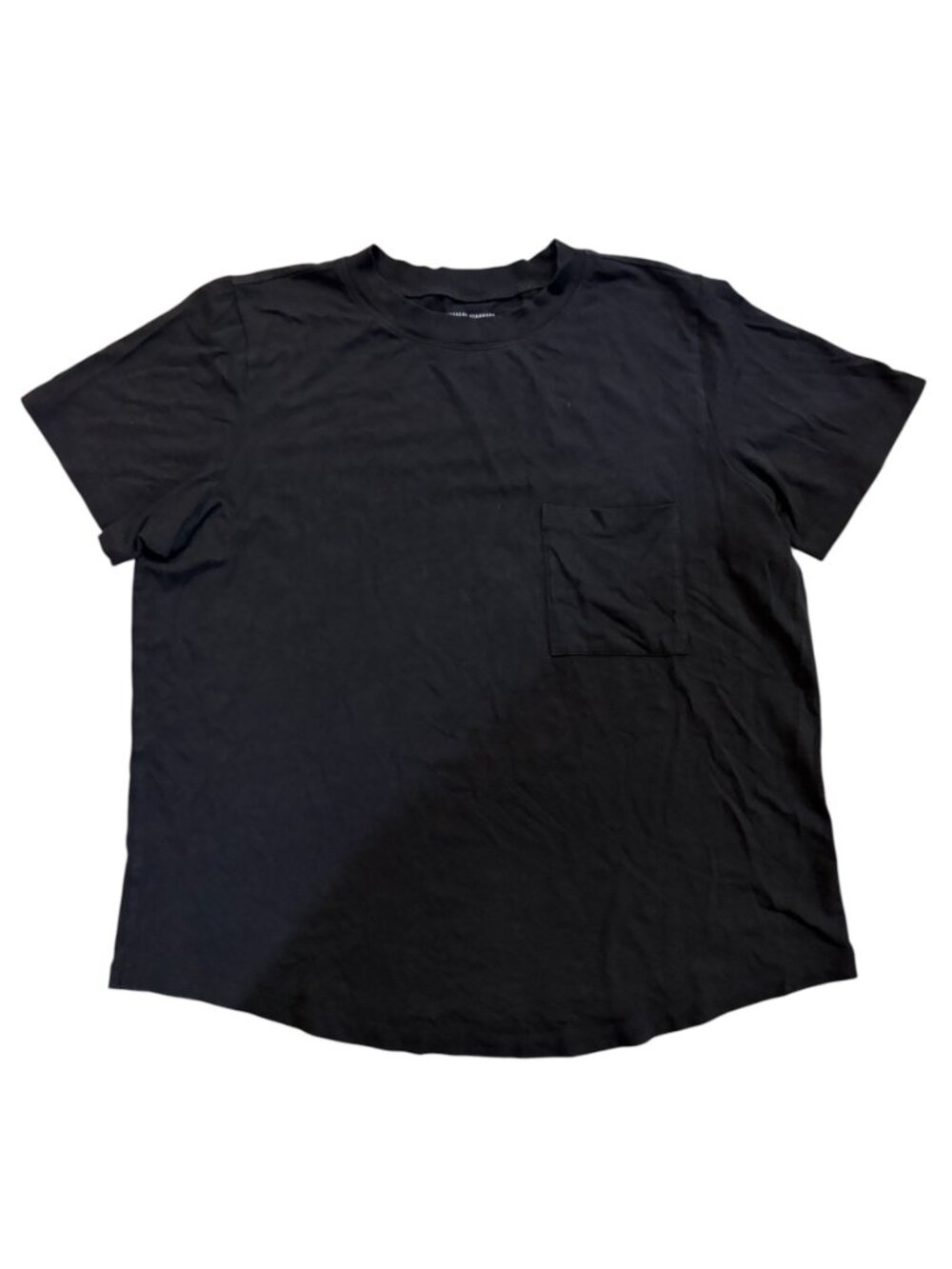 Universal Standard XS Black Pocket Short Sleeve Tee Shirt